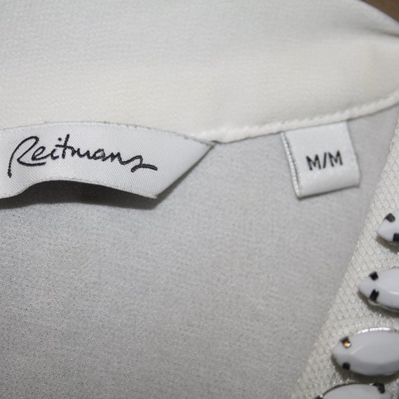 Medium - Reitmans - White Women's Blouse - Picture 3 of 9